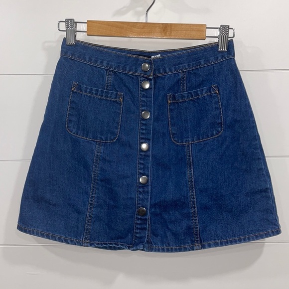 Urban Outfitters BDG Button Front Denim Skirt Size S - Picture 3 of 9